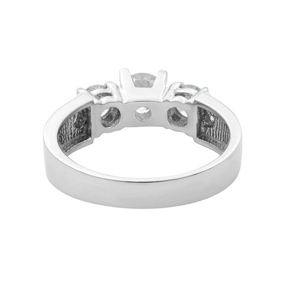 0.75Cttw Round & Baguette Cut Diamond Wedding Band Ring 14K White Gold Size 7 - Picture 5 of 6